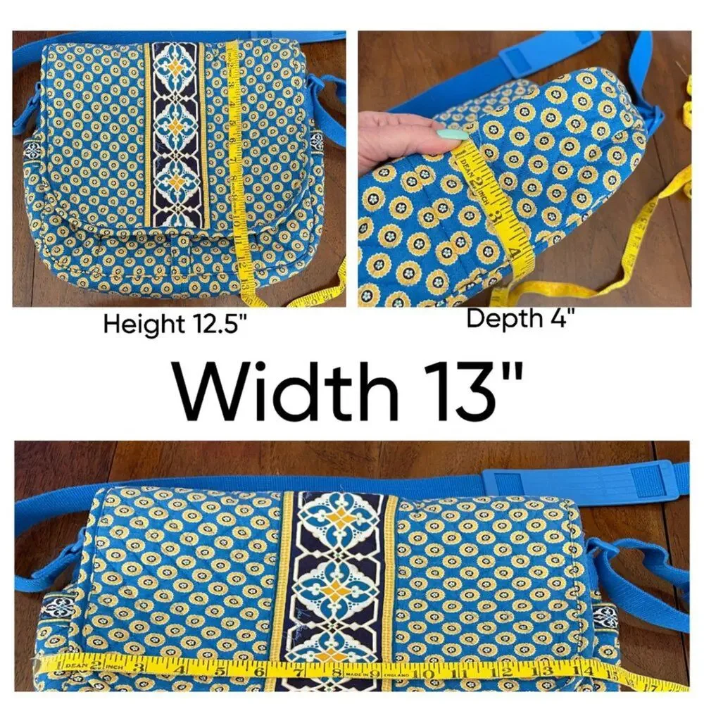 Vera Bradley Women’s Riviera Blue Large Messenger Bag